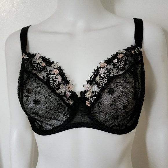 Vintage Lizbony Embroidered Lace Bra